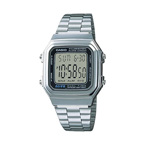카시오 Men 클래식 Quartz Watch Stainless-Steel Strap 실버 22 Model EAW-A-178WA-1