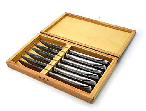 Barenthal 6-pc. 18/10 스테인레스 스틸 French-Style Steak Knife 세트 Wooden Storage Case