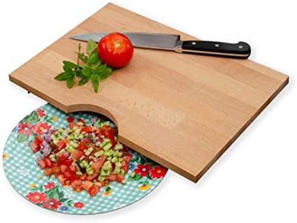 SALABAR ORIGINAL CUTTING BOARD - For kitchen and picnics - Cut right on to a plate - Finest butcher block hardwood- Large Size cutting surface (15.75x11.8 Inch) - Gentle incline - Light weight