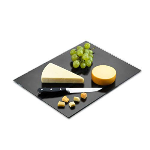 Tempered Black Glass Cutting Board u2013 Long Lasting Black Glass u2013 Scratch Resistant, Heat Resistant, Shatter Resistant, Dishwasher Safe. (XLarge 16x20)