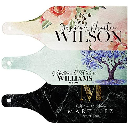 Personalized Cutting Board - 12 Designs, Glass Cutting Board - Wedding Gifts for Couples, Housewarming Gifts, Gift for Parents and Grandma, Kitchen Sign - Large Rectangle