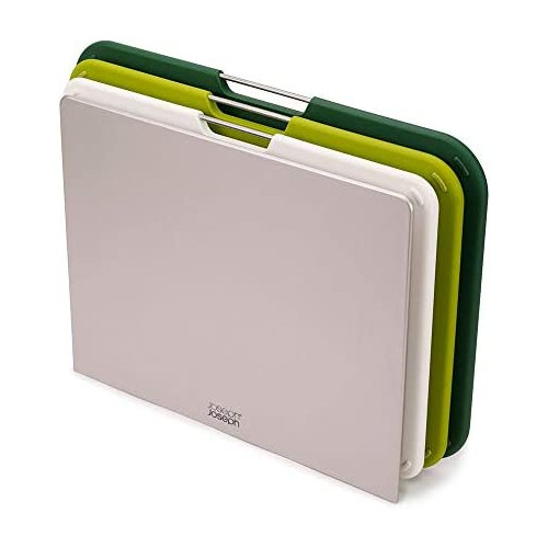 Plastic Cutting Board Set with Storage Stand 3 Different Sized Boards