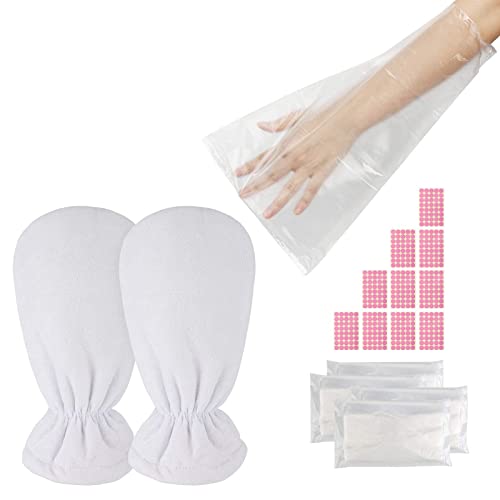 400 Counts Paraffin Wax Bags Hands Feet & Mittens Segbeauty Plastic Liners Larger Heated Hand SPA Therapy Refill Socks Gloves Bath Mitts C