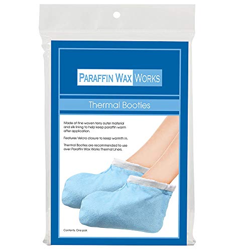 Paraffin Wax Works Thermal Booties 블루 히트 Therapy Spa Treatments Insulates Retains Fits All Foot Sizes One-Pair