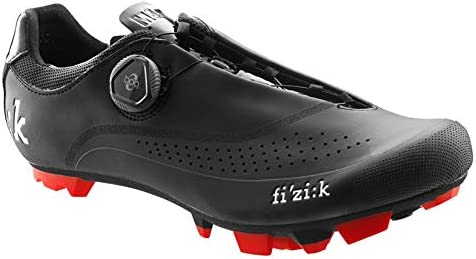 Fizik Mens M4B Uomo Boa Mountain Bike Shoes - Black/Black Red Trim