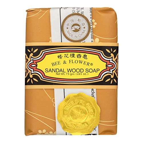 BEE & FLOWER 비누 Bar Sandalwood 2.65 Oz