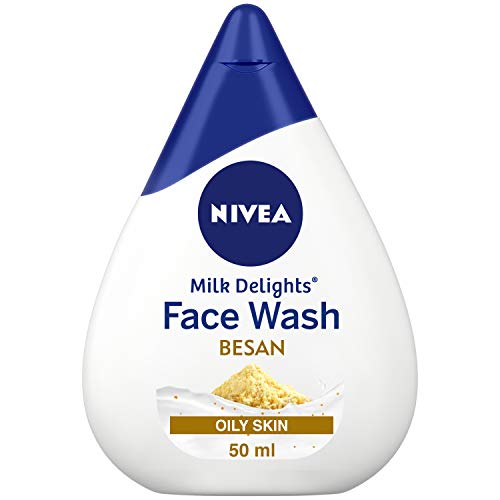 NIVEA Face Wash<!-- @ 6 @ --> Milk Delights Fine Gramflour(Oily Skin), 50ml