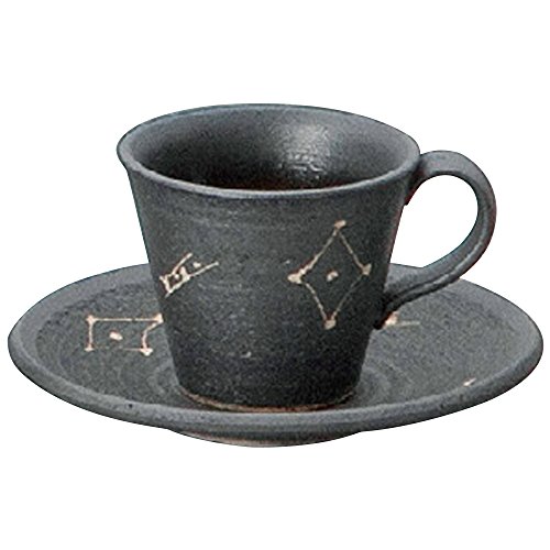 야마시타 공예 흑취그림조 커피 찻잔 및 받침 8.2x8.2x6.7cm 200cc 11736680