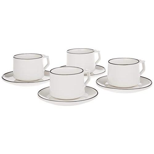 Dansk Kobenstyle II 찻잔&컵받침4점 세트 4파운드 화이트