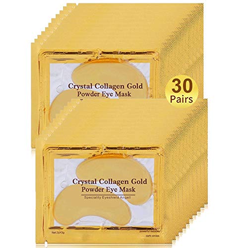 Under Eye Patches 30 Pairs 골드 마스크 Gel Pads Collagen Eyes Treatment Reducing 다크 Circles Lighten Wrinkles Anti-Aging Moisturizing Fine Lines Bags Puffiness 여성 Men