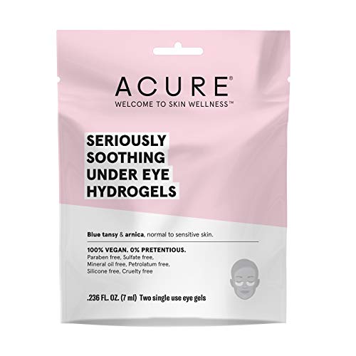 Acure Radically Rejuvenating Under Eye Hydrogel 마스크 Provides Anti-Aging Support & Silk Tree Purple Cucumber 1 Count