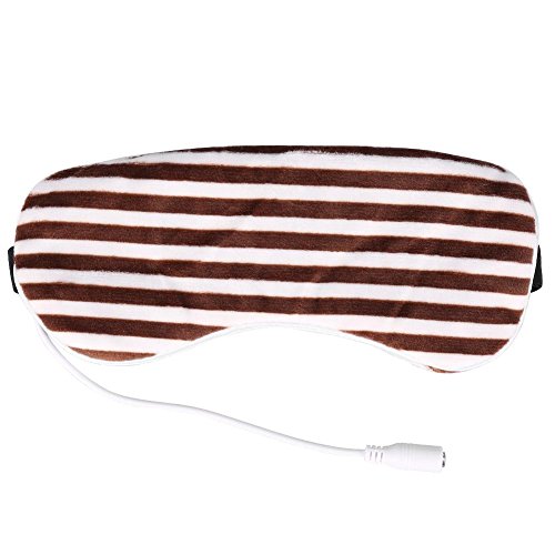 Electric USB Heated Eye 마스크 Heating Steam Eyeshade 라벤더 Warming Night Eyes Massage Sleep Travel Portable Relieve Blepharitis Dry Stress Puffy Brown Stripe