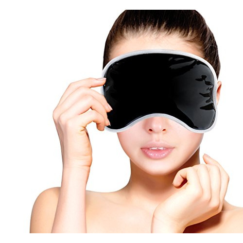 Cold Clay Therapy Eye 마스크 FOMI 케어 Ice팩 Wrap Migraine Headache Relief Relaxation Reduces Puffiness 다크 Circles Stress Reliever Natural Mud Filling Fabric Backing Black