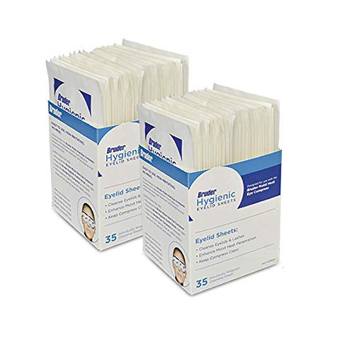 Bruder Hygienic Eyelid Cleansing Sheets Micro Fine Individually Wrapped Untreated 35 Count Box