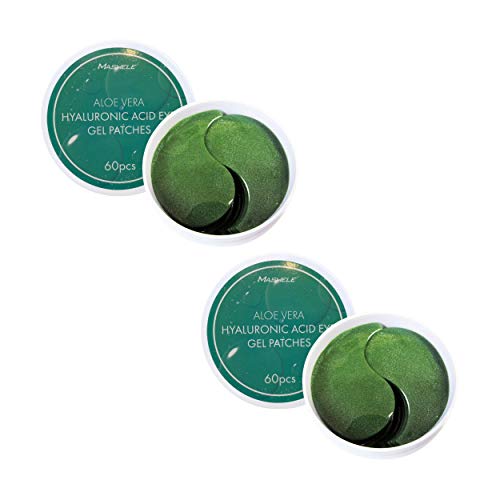 MASHELE Korean Under Eye Patches 24K 골드 매트 Pearl Aloe 마스크 Anti-Aging Hyaluronic Acid Collagen Neck Forehead Laugh Line Pad Reducing 다크 Circles Treatment 120pcs aloe eye patches
