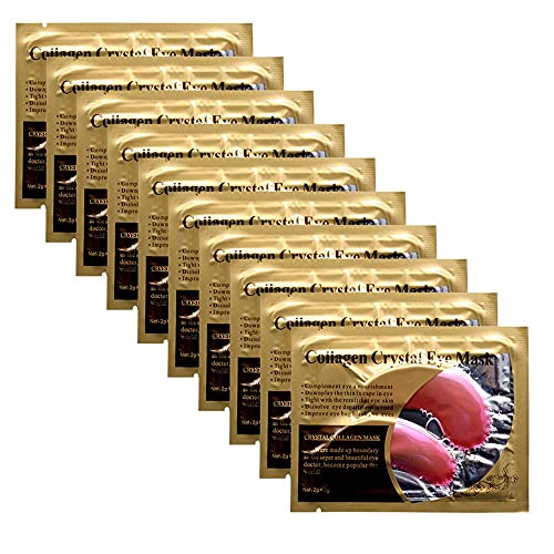 Jakuva 30 Pairs Collagen 골드 Eye Masks 파우더 크리스탈 Gel Anti 에이징 Remove Bags Wrinkles Moisturizing & Hydrating Under Patches Gold