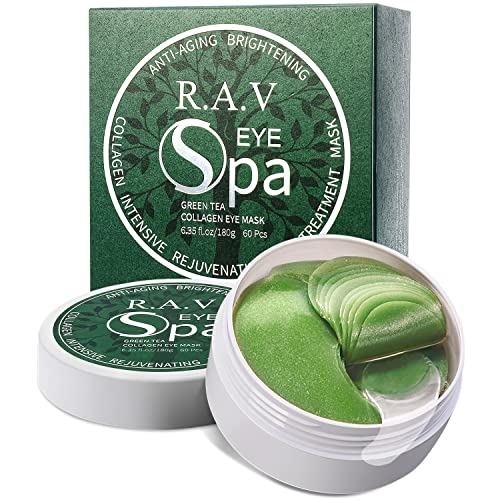 R.A.V Under Eye Patches 그린 Tea Masks Hyaluronic Acid Collagen 다크 Circles Puffiness Gel Treatment Patch Anti-Aging Pad Wrinkles 가방 Natural Extracts 30 Pairs