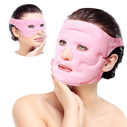 Ice Face Eye 마스크 Cold Hot Compress Therapy Gel Cooling 히트 Facial Mask팩 2 Pcs Reusable Acupoint Magnet&Tourmaline 파우더 Skin Firming Puffy 다크 Circles Bags Eyes Relief Pain