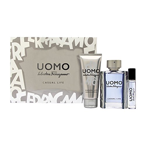 살바토레 페라가모 Ferragamo 우모 캐주얼 라이프 3P 코프레 세트 EDT100ml+트래블 스프레이EDT10ml+샤워 젤100ml 향수