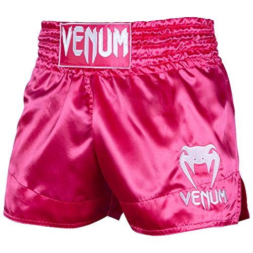VENUM 무에타이 트렁크 팬츠 MUAY THAI SHORTS 클래식 핑크x화이트 //킥 복싱 스포츠 웨어 격투기