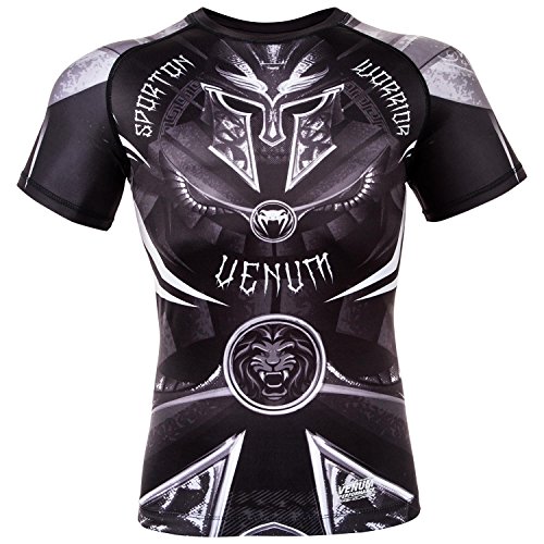 Venum 베나무 그라 디 A다 3.0 러쉬 가이드 쇼트 슬리브 Gladiator Rashguard - Short Sleeves 블랙/화이트 VENUM-02987-108
