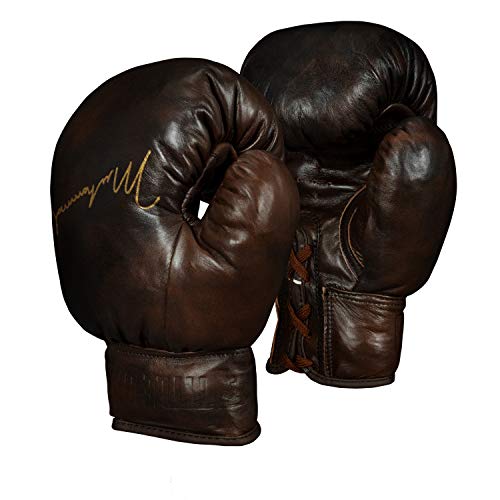Title Boxing 개미 콜렉터의 레더 사인 글로브 브라운