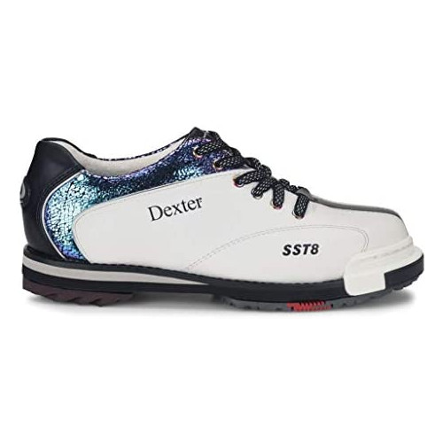 Dexter 여성 SST 8 프로 화이트/크랙루 와이드 오른손 또는 왼손용 볼링화