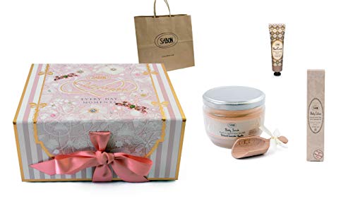 사본 SABON 바디스크럽 바디 로션 핸드 크림 기프트 박스 세트 쇼핑백 포함 3아이템