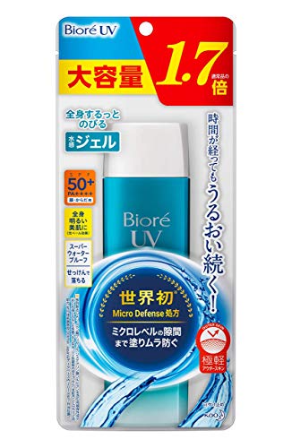 대용량 비오레UV 아쿠아 리치 워터 리 젤 155ml 통상품의 1.7배 자외선 차단제 SPF50+ PA++++