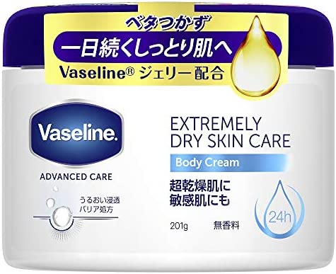 Vaseline(바세린) 익스트림 리 드라이 스킨 케어 바디 크림 무향료 건조기부터 초건조 피부(기),민감성 피부용.1일(날) 윤택한 계속하는 바디 크림 201그램 (x 1)