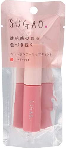 스가오 SUGAO 쥬레감 시아 립 tint 물들어 계속한 코랄 레드 4.7mL