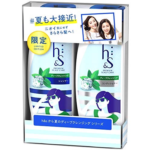 h&s H 앤드 에스 여름 한정 딥 클린싱 펌프 샴푸 370mL 컨디셔너 370g 370ml+370g