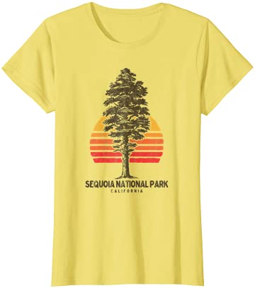Sequoia National Park Retro Tree Minimalist 그래픽 티셔츠