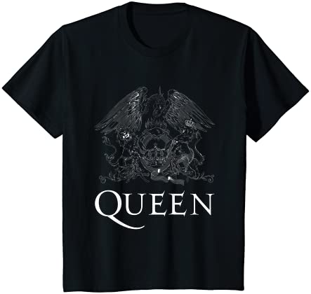 Queen Official 클래식 Crest Logo White 티셔츠