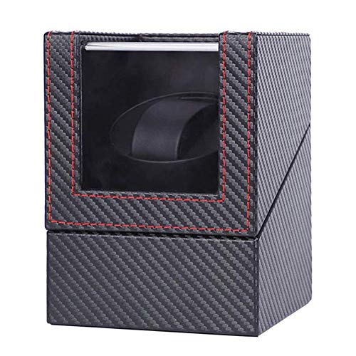 윈딩 머신 Yashashi 1개 감음 워치 winder 마부치 모터 초정음 2WAY급전자동 감기 인상기 여성&남성 시계 대응 카본 유리섬유 마무리 1년 보증기간 블랙