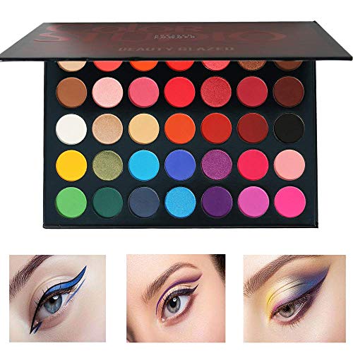 Beauty Glazed 35컬러 아이샤도우 팔레트 펄/매트 투명감 보습 성분 구미풍 휴대 편리 사용 간단 멀티 컬러