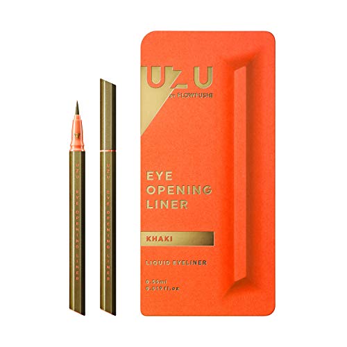 UZU FLOWFUSHI 우즈바이후로후시 I/O푸닌구라이나 카키 리퀴드 아이 라이너 뜨거운 더운 물 오프 알코올 프리 염료 저 자극성