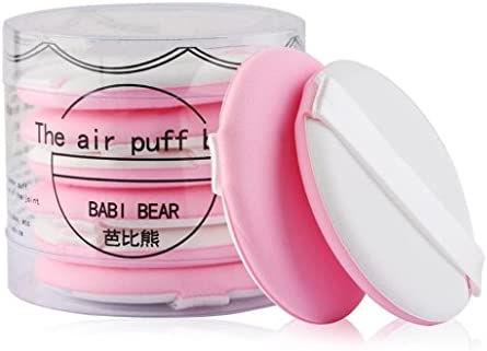 메이크용 퍼프 BOBOGOJP 8PC 에어 쿠션 파우더 여행용 Makeup Puff 콤팩트 BB크림 유액 파운데이션 전용 B