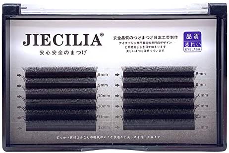 Musegetes Eyelash 속눈썹 엑스테 전용 페이크 fake 밍크 러쉬 가볍 부드럽 특제Y형굵음0.05카루 C 길이 8-12mm혼합 흑색 블랙 EE-120