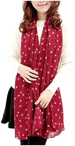 Women Scarves, Rcool Women Long Soft Silk Chiffon Scarf Wrap Polka Dot Shawl Scarves