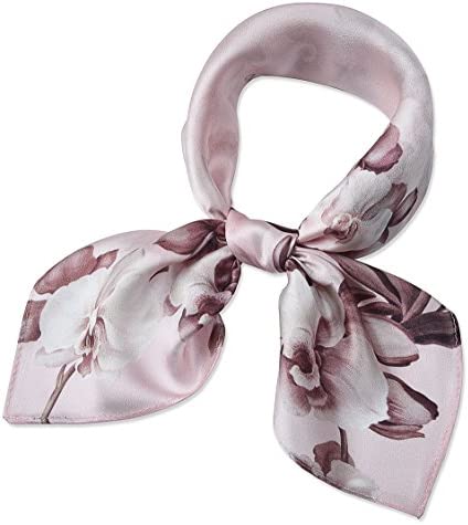 Womens Small Square 100% Real Mulberry Silk Scarfs Neck Scarves 21 x 21 by corciova