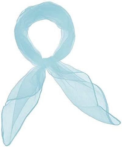 BasicSense Plain Square Chiffon Neck Scarf For Lady Retro 50s Light Weight