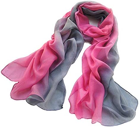 Forever Angel Womens 100% Silk Chiffon Long Scarf