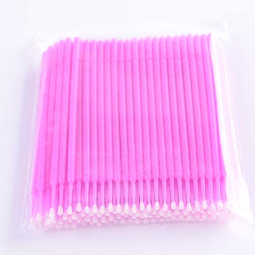 PLATINA LASH 마이크로 스틱 100개들이 브러시 한 번 쓰고 버려 극세 면봉 applicator 속눈썹 엑스테용 Fine/Pink
