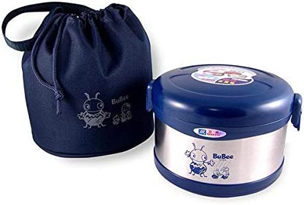 M.V. Trading Bubee J-950EB 스테인레스 스틸 진공 런치 밥통 블루 32온스