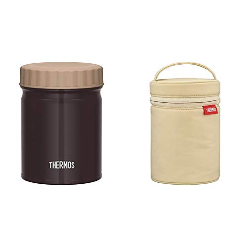 써모스 진공 단열 스프 밥통 블랙 500ml JBT-500 BK & 파우치 베이지 300500ml용 RET-001 BE 세트구매