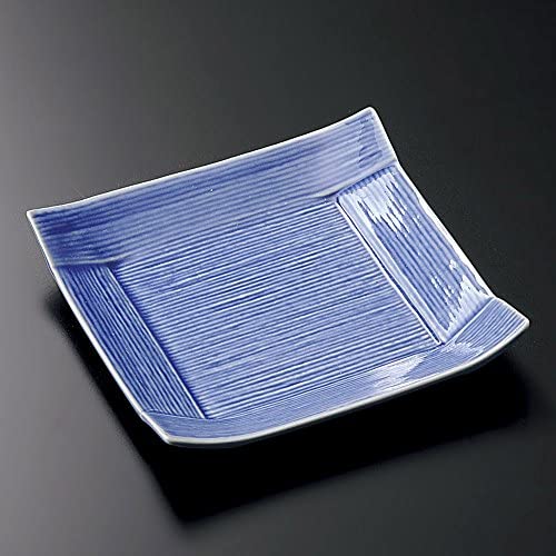 일본 식기그릇 팔레트12cm정사각 접시청 12 x 2cm 120g 작은 접시 요정 여관 일식 그릇 음식점 식기 업무용