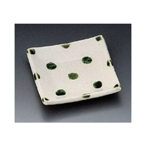 일본 식기그릇 작은 접시 오리베 물방울각 8.5 x 1.8cm 토물화장실 요정 여관 일식 그릇 음식점 업무용