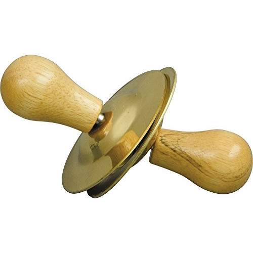 Rhythm Band Brass Cymbals with Knobs Finger Cymbals With Wood Knobs