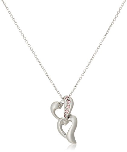 [《갸로》 디 디아망테] CHIARO DI DIAMANTE 응원 블랑《시》 Made with SWAROVSKI GEMSTONES 실버925×topaz 더블 하트 펜던트 넥크리스 CHD0087